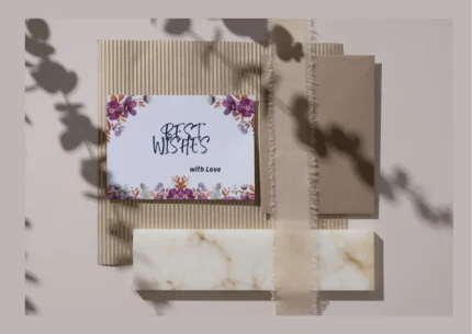 Aesthetic best wishes purple floral