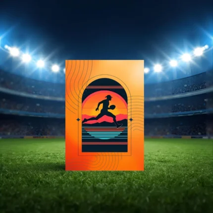 a vibrant Australian footy greeting card