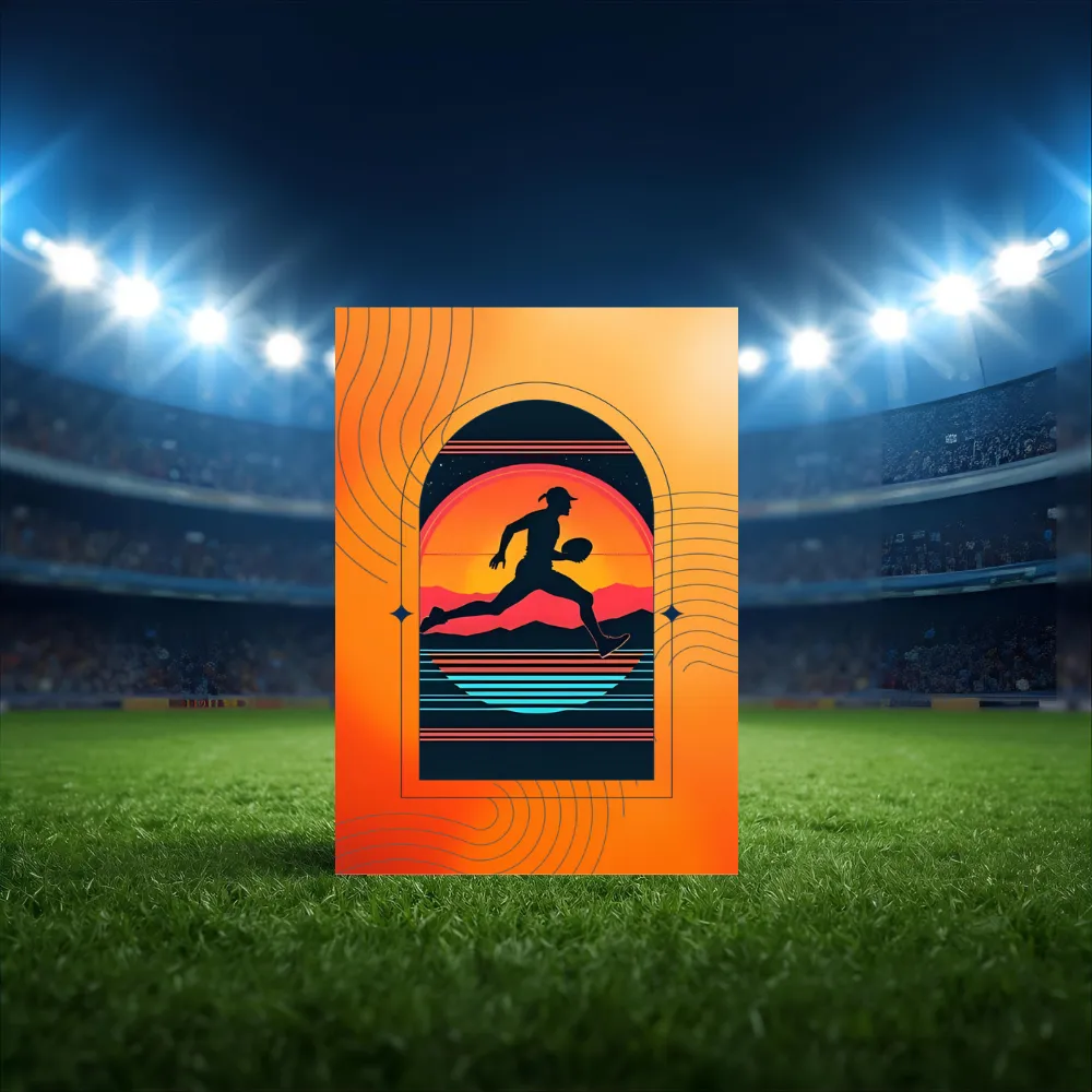 a vibrant Australian footy greeting card