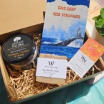 Mens gift box Australia with handmade soap scrub and whale greeting card