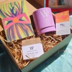 Citrus gift box for her with lemon myrtle bath bomb and handmade soap Self care gift box for her with lavender bath bomb and handmade soap