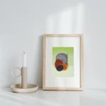 Abstract digital painting featuringAbstract digital painting featuring purple, orange, and black zen organic shapes