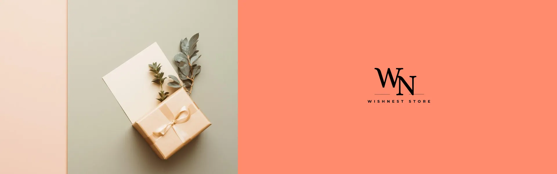 beautiful gift box with wishnest store logo