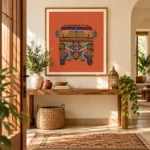 Vibrant Truck Art Print | Modern Living Room Wall Art