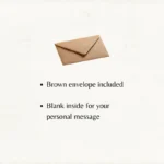 Brown kraft envelope included, birthday card blank inside for your personal message