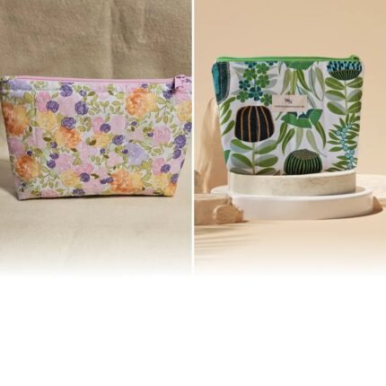 Handmade quilted cotton pouches