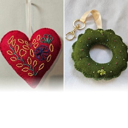 Handmade bag charms and keepsake ornaments