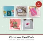 Christmas Card Pack – 5 greeting card pack from WishNest Store