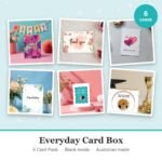 Everyday Card Box – 6 greeting card pack from WishNest Store